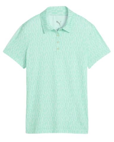 Puma Cloudspun Wavey Damen Poloshirt, mint jelly