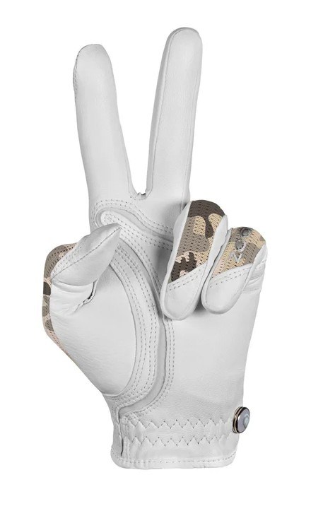 Zoom Sun Style Powernet Damen Golfhandschuh, weiß/beige Tarnmuster