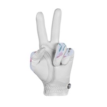 Zoom Sun Style Powernet Damen Golfhandschuh, weiss/Blumen