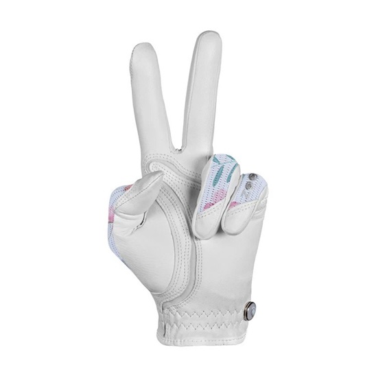 Zoom Sun Style Powernet Damen Golfhandschuh, weiss/Blumen