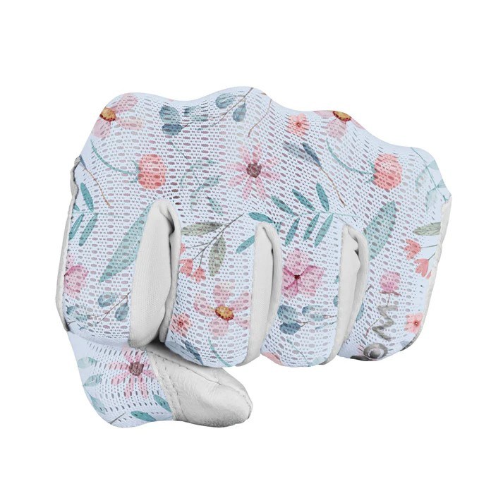 Zoom Sun Style Powernet Damen Golfhandschuh, weiss/Blumen