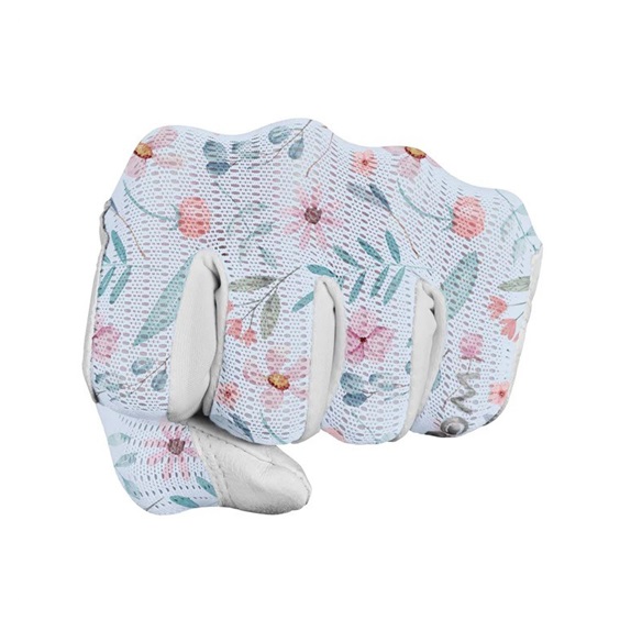 Zoom Sun Style Powernet Damen Golfhandschuh, weiss/Blumen