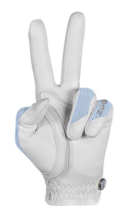 Zoom Sun Style Powernet Damen Golfhandschuh, weiss/ice blau
