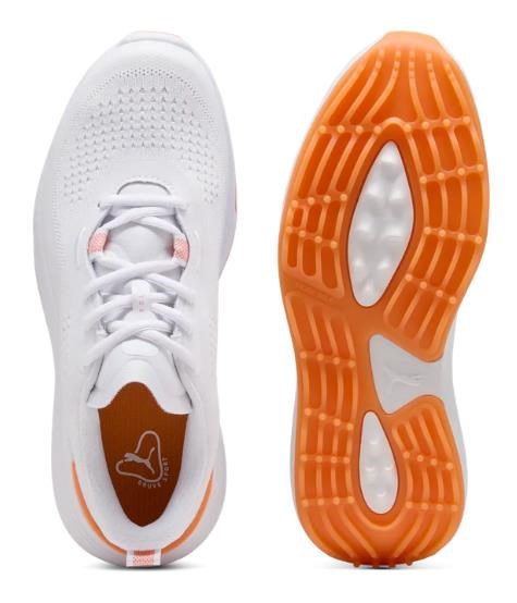 Puma Gruve Sport Damen Golfschuhe, white/melon glow