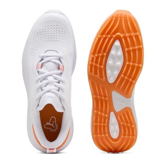 Puma Gruve Sport Damen Golfschuhe, white/melon glow