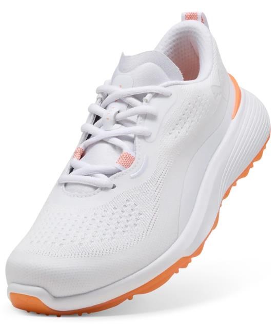 Puma Gruve Sport Damen Golfschuhe, white/melon glow