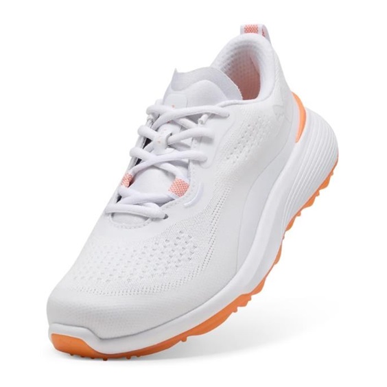 Puma Gruve Sport Damen Golfschuhe, white/melon glow
