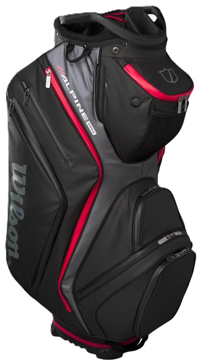 Wilson Alpine Dry Cartbag, schwarz/grau/rot