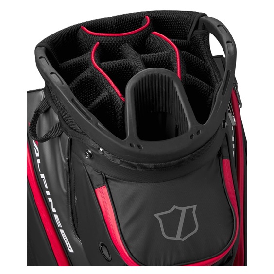 Wilson Alpine Dry Cartbag, schwarz/grau/rot
