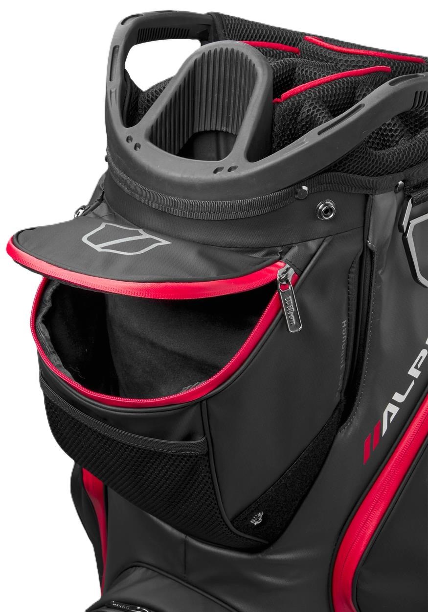 Wilson Alpine Dry Cartbag, schwarz/grau/rot