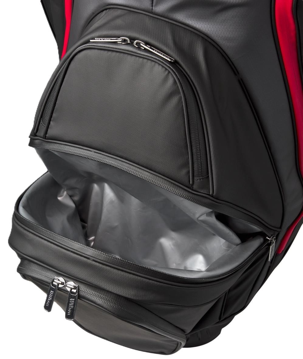 Wilson Alpine Dry Cartbag, schwarz/grau/rot