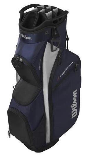 Wilson Feather Cartbag, dunkelblau/silber