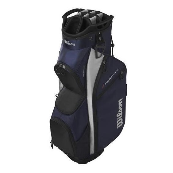 Wilson Feather Cartbag, dunkelblau/silber