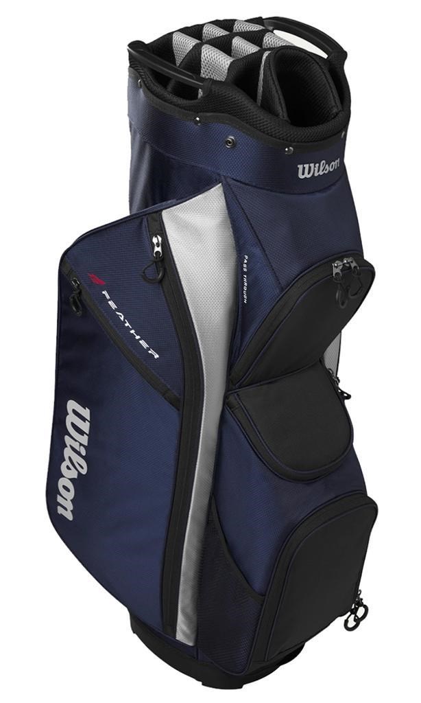 Wilson Feather Cartbag, dunkelblau/silber
