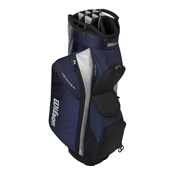 Wilson Feather Cartbag, dunkelblau/silber