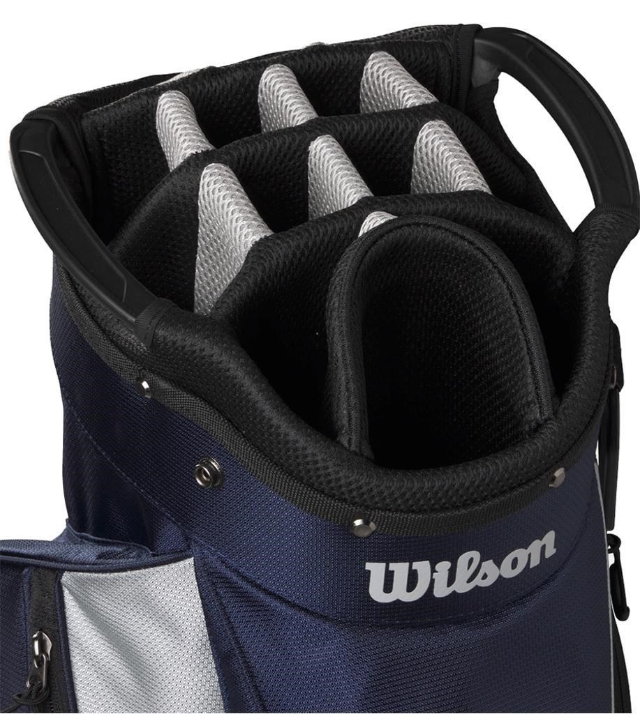 Wilson Feather Cartbag, dunkelblau/silber
