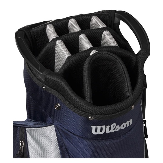 Wilson Feather Cartbag, dunkelblau/silber