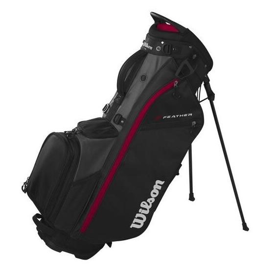 Wilson Feather Standbag, schwarz/grau/rot