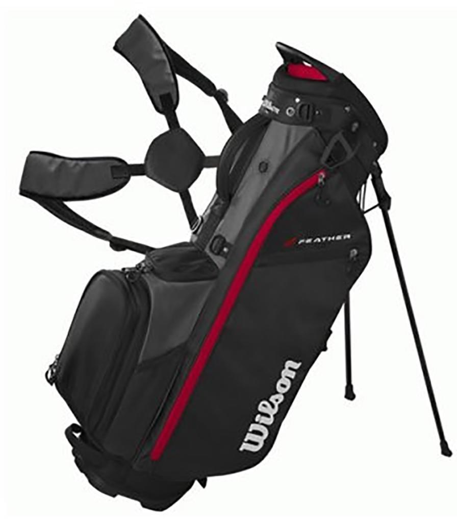 Wilson Feather Standbag, schwarz/grau/rot