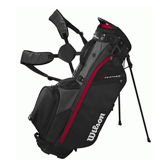 Wilson Feather Standbag, schwarz/grau/rot