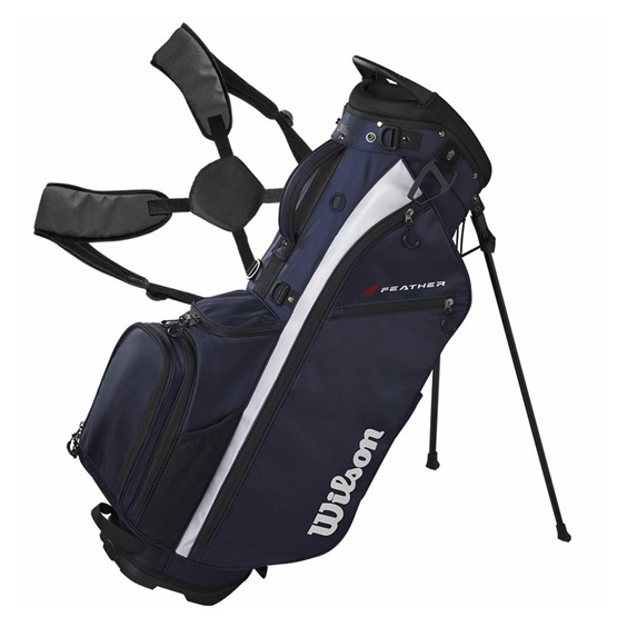 Wilson Feather Standbag, dunkelblau/weiss