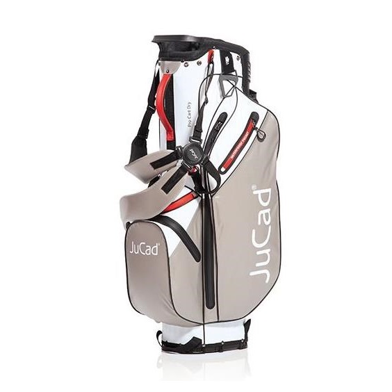 JuCad Bag 3in1 Pro Dry Cartbag, weiss/grau/rot