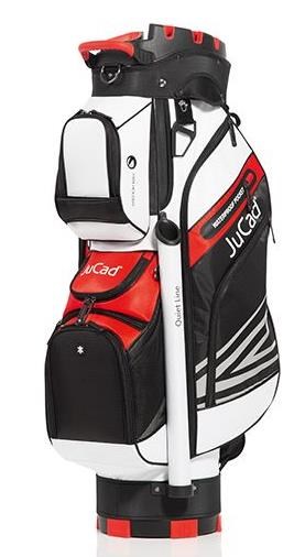 JuCad Quiet Line Cartbag, schwarz/weiss/rot
