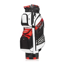 JuCad Quiet Line Cartbag, schwarz/weiss/rot