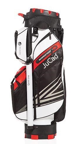 JuCad Quiet Line Cartbag, schwarz/weiss/rot