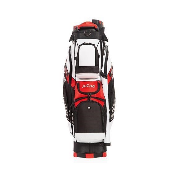 JuCad Quiet Line Cartbag, schwarz/weiss/rot