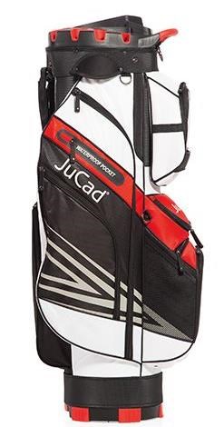 JuCad Quiet Line Cartbag, schwarz/weiss/rot