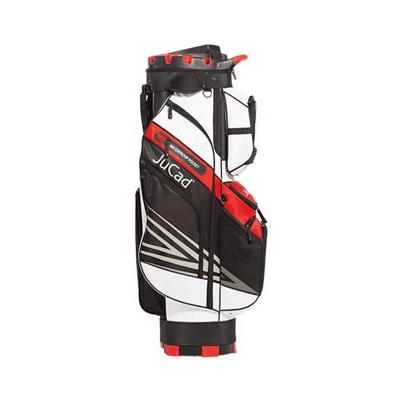 JuCad Quiet Line Cartbag, schwarz/weiss/rot