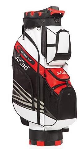 JuCad Quiet Line Cartbag, schwarz/weiss/rot