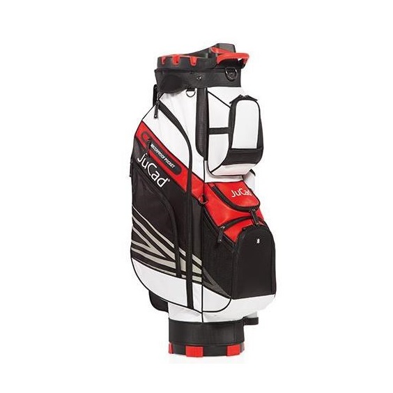 JuCad Quiet Line Cartbag, schwarz/weiss/rot