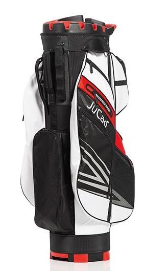 JuCad Quiet Line Cartbag, schwarz/weiss/rot