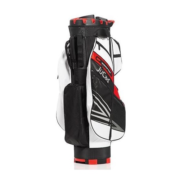 JuCad Quiet Line Cartbag, schwarz/weiss/rot
