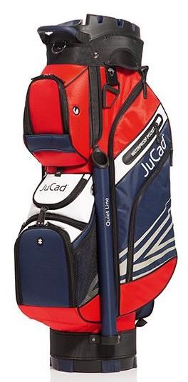 JuCad Quiet Line Cartbag - dunkelblau/rot/weiss