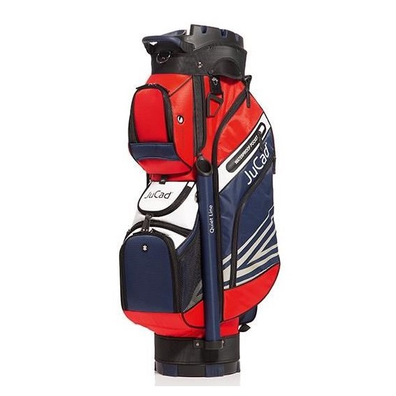 JuCad Quiet Line Cartbag - dunkelblau/rot/weiss