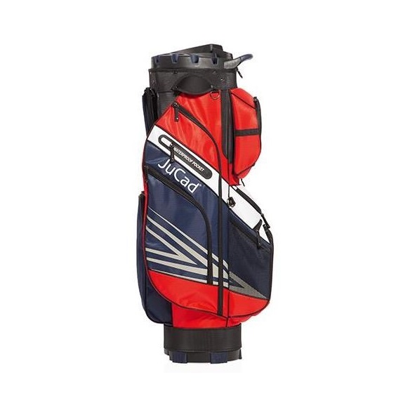 JuCad Quiet Line Cartbag - dunkelblau/rot/weiss