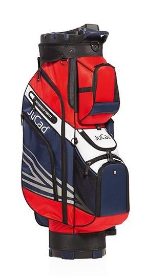 JuCad Quiet Line Cartbag - dunkelblau/rot/weiss