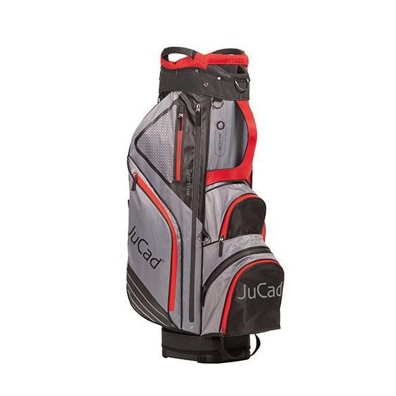 JuCad Sportine Cartbag, schwarz/grau/rot