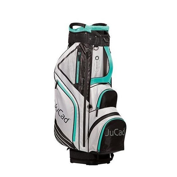 JuCad Sportine Cartbag, schwarz/grau/turquoise