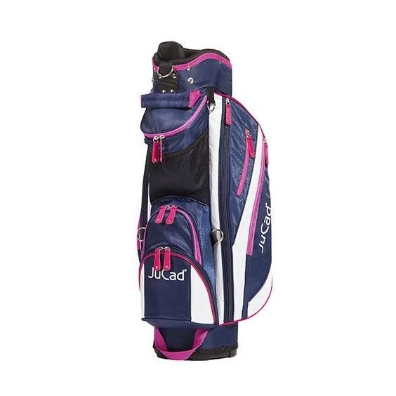 JuCad Junior Cartbag, blau/weiss/rosa