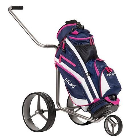 JuCad Junior Cartbag, blau/weiss/rosa