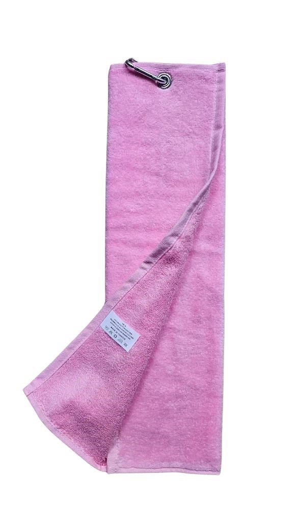 OEM Tri Fold Golf Handtuch, rosa