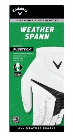 Callaway Weather Spann Damen Golfhandschuh, weiss