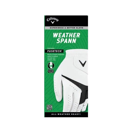 Callaway Weather Spann Damen Golfhandschuh, weiss