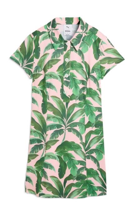 Puma X Mumu Palm Damen Golfkleid, rose blossom/opal green