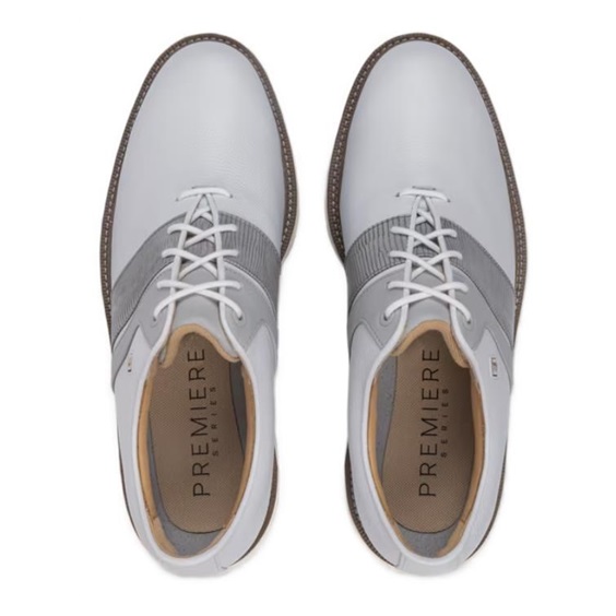 FootJoy Premiere Series Packard Herren Golfschuhe, weiss/grau