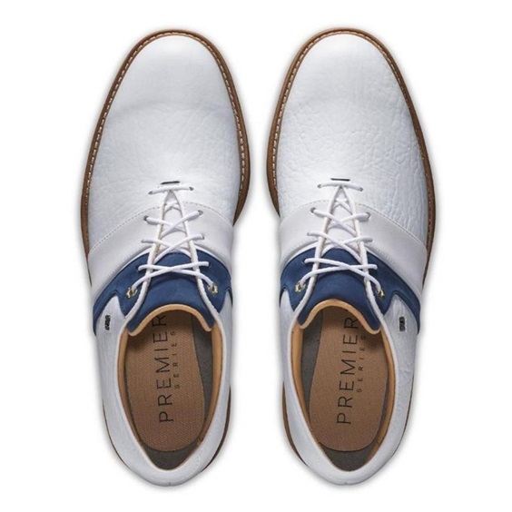 FootJoy Premiere Series Packard Herren Golfschuhe, weiss/blau